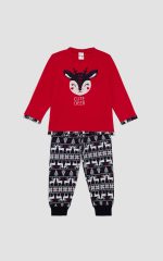 Unisex Χριστουγεννιάτικη Βρεφική Πυτζάμα Deer Minerva 90-62392