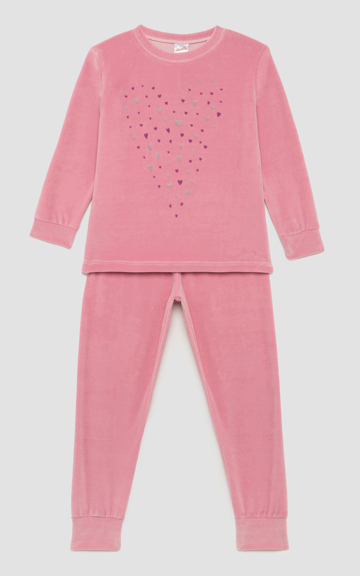 90-62418_veloute-xeimerini-pyjama-minerva (2) Βελούδινη Παιδική Πυτζάμα για Κορίτσια Minerva 90-62418