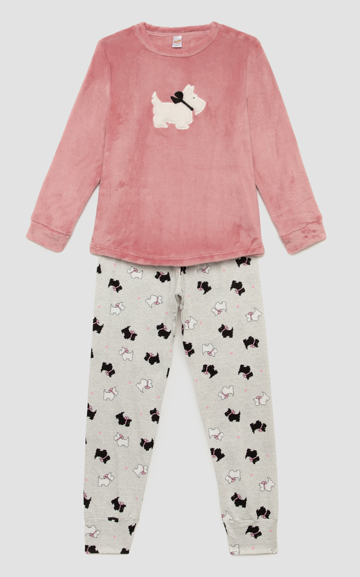 90-62423_PAIDIKI-XEIMERINI-PYJAMA-fleece-MINERVA (2) Fleece Χειμερινή Παιδική Πυτζάμα Dog Love Minerva 90-62423