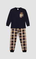 Unisex Παιδική Χειμερινή Πυτζάμα Φούτερ Minerva 90-62454