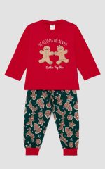 Unisex Χριστουγεννιάτικη Βρεφική Πυτζάμα Biscuit Minerva 90-62465