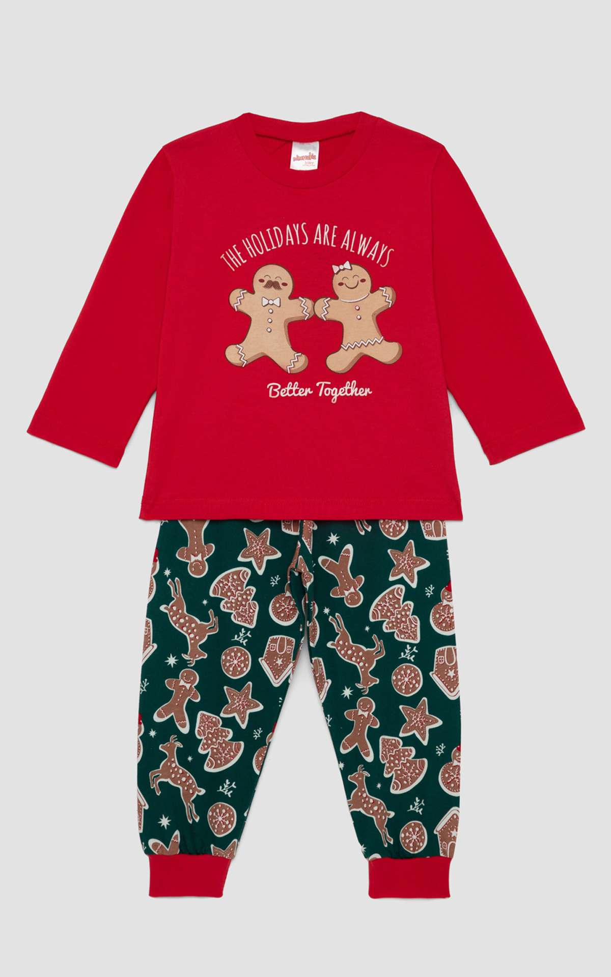 90-62465_Biscuit-vrefiki-pyjama-minerva-xristougenniatiki (2) Unisex Χριστουγεννιάτικη Βρεφική Πυτζάμα Biscuit Minerva 90-62465