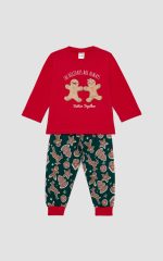 Unisex Χριστουγεννιάτικη Βρεφική Πυτζάμα Biscuit Minerva 90-62465