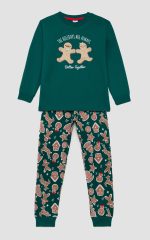 Unisex Χριστουγεννιάτικη Παιδική Πυτζάμα Biscuit Minerva 90-69504