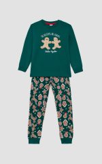 Unisex Χριστουγεννιάτικη Παιδική Πυτζάμα Biscuit Minerva 90-69504