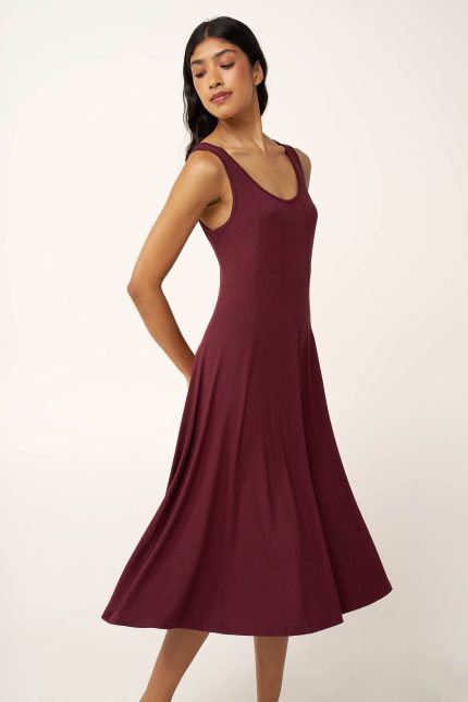 Καλοκαιρινό Αμάνικο Viscose Φόρεμα Vamp 24485