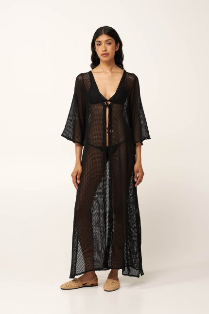 Εντυπωσιακό Maxi Mesh Φόρεμα Θαλάσσης Vamp 24514