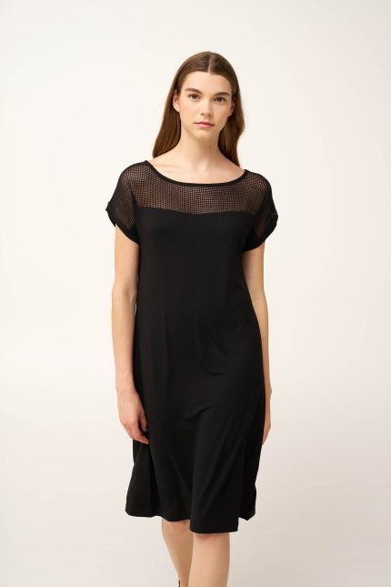 Καλοκαιρινό Viscose Φόρεμα με Mesh Vamp 24511