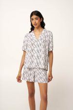 Γυναικεία Κουμπωτή Πυτζάμα Snake Print Vamp 24126