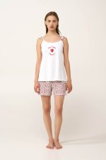 Βαμβακερό Baby Doll με Τιράντες Vamp 24258