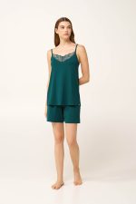 Μονόχρωμο Babydoll Micromodal με Δαντέλα Vamp 24011