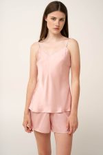 Σατέν Baby doll με Τιράντες Vamp 24176
