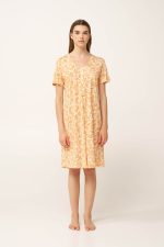 Νυχτικό Κοντομάνικο με Κουμπάκια και Πιέτα Vamp 24053