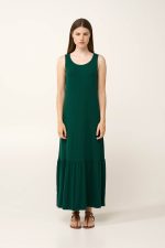 Μονόχρωμο Maxi Καλοκαιρινό Viscose Φόρεμα Vamp 24492