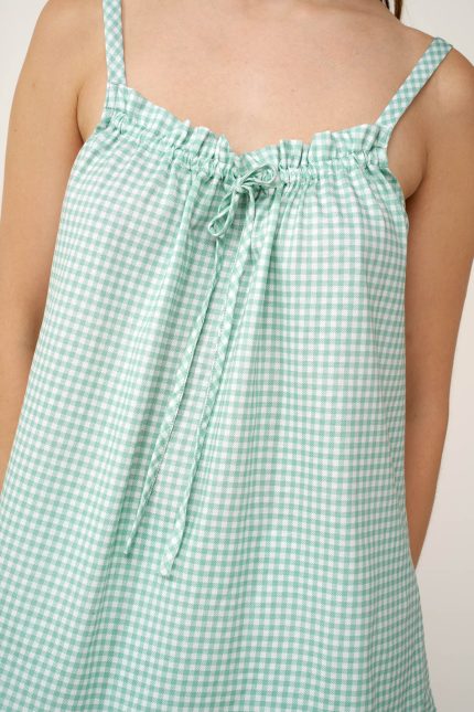 Νεανικό Βαμβακερό Kαρό Baby Doll Vamp 24359