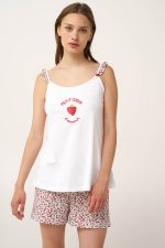 Βαμβακερό Baby Doll με Τιράντες Vamp 24258