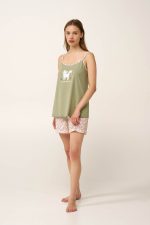 Βαμβακερό Baby Doll με Τιράντες Vamp 24289