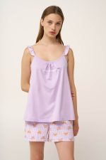 Βαμβακερό Baby Doll με Τιράντες Vamp 24314