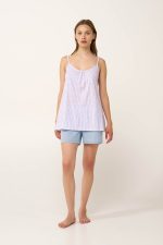 Βαμβακερό Baby Doll με Τιράντες Vamp 24245