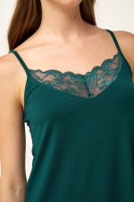Μονόχρωμο Babydoll Micromodal με Δαντέλα Vamp 24011