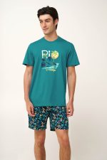 Καλοκαιρινή Ανδρική Βαμβακερή Tropical Πυτζάμα Vamp 24630
