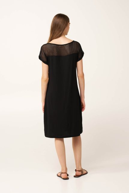 Καλοκαιρινό Viscose Φόρεμα με Mesh Vamp 24511