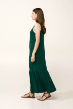 Μονόχρωμο Maxi Καλοκαιρινό Viscose Φόρεμα Vamp 24492
