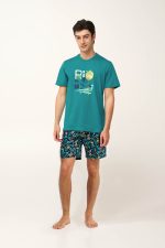 Καλοκαιρινή Ανδρική Βαμβακερή Tropical Πυτζάμα Vamp 24630