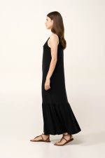 Μονόχρωμο Maxi Καλοκαιρινό Viscose Φόρεμα Vamp 24492
