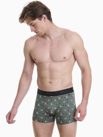 Boxer από Bamboo με Σχέδιο Walk W1770-78