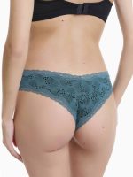 Brazilian σλιπ εμπριμέ από bamboo με δαντέλα W2014-79