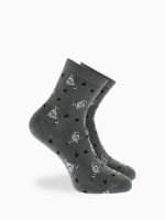 Ημίκοντες Κάλτσες από Bamboo με Σχέδιο Racoon Walk W333-27