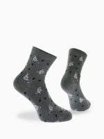 Ημίκοντες Κάλτσες από Bamboo με Σχέδιο Racoon Walk W333-27