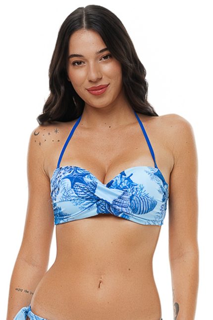 Strapless Μαγιό Τοπ σε Cup D με Μπανέλα Bluepoint 26066115C