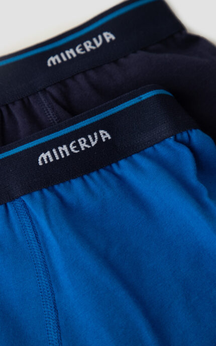2τμχ Μονόχρωμα Παιδικά /Εφηβικά Boxer για Αγόρια Minerva 96-42745