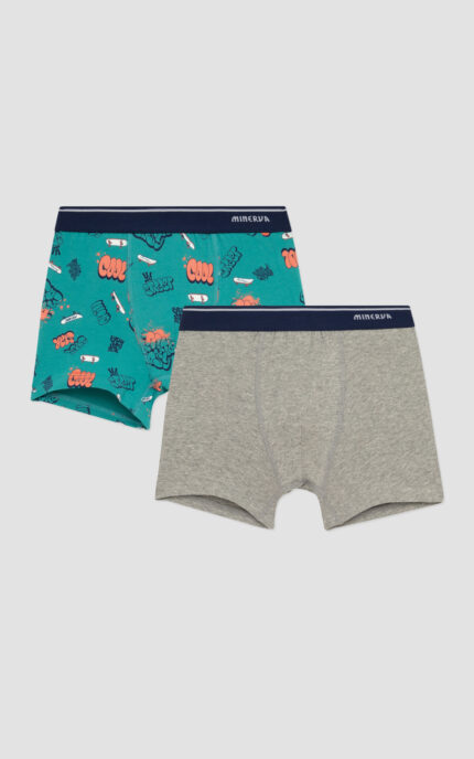 2τμχ Παιδικό /Εφηβικό Boxer για Αγόρια Minerva 96-42742